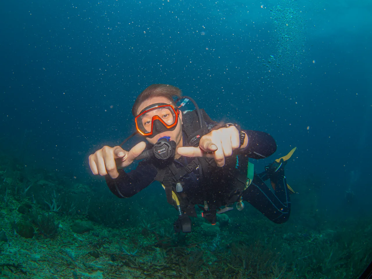 A Diver Exploring Tioman’s Reef